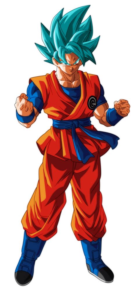 Goku Blue Legendary Warrior Power Boost Heroic Stance Super Saiyan Png