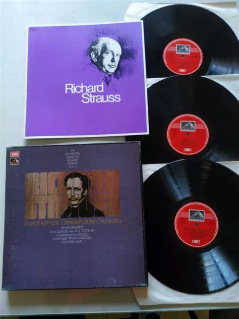 RICHARD STRAUSS ORCHESTRAL Works Rudolph Kempe 1974 Box 3 X LP 12