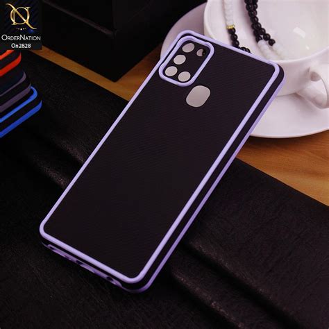 Samsung Galaxy A21s Cover Purple 3d Soft Linning Camera Protection Ordernation