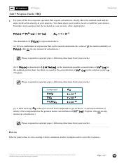 Unit 6 FRQ Pdf AP Chemistry Scoring Guide Unit 6 Progress Check FRQ