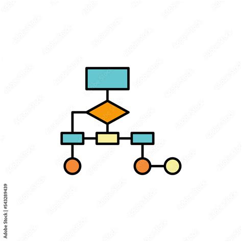 Flow chart finance chart outline icon. Element of finance illustration ...