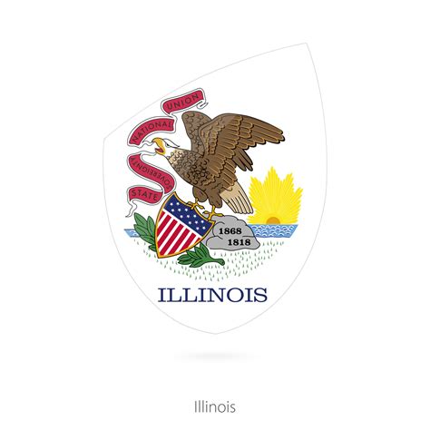 Flag of Illinois. 17688387 Vector Art at Vecteezy