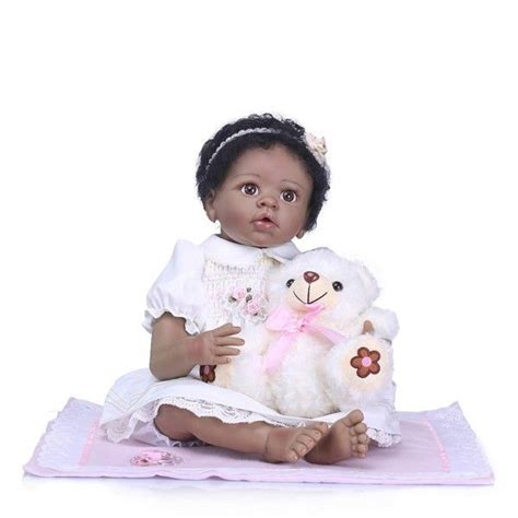 22 Inches Black Reborn Baby Girls African American Reborns Reborn