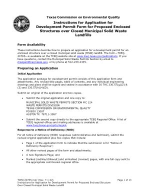 Fillable Online Tceq Instr Instructions For Application For