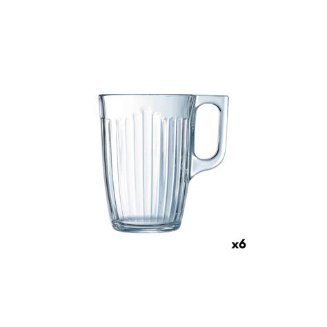 Tasse Luminarc Nuevo Petit déjeuner Transparent Verre 320 Ml 6