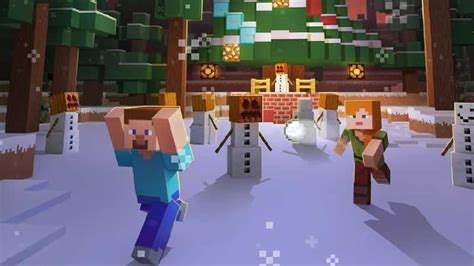 Minecraft Christmas Bustle Wallpaper Minecraft Christmas Minecraft Wallpaper Minecraft Anime