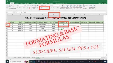 BASIC FORMULAS IN EXCEL YouTube