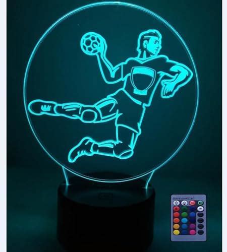 HPBN8 Ltd Illusion Optique 3D Handball Nuit Lampe Art Déco Lampe