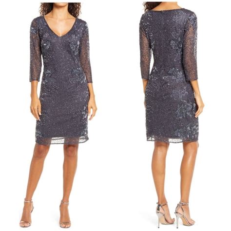 Pisarro Nights Beaded V Neck Cocktail Dress A Dance Of Elegance And