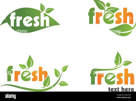 fresh logo vector icon template stock vector image art alamy
