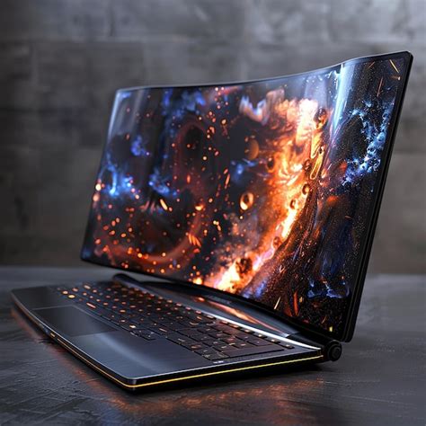 Curved Screen Laptops | Premium AI-generated image