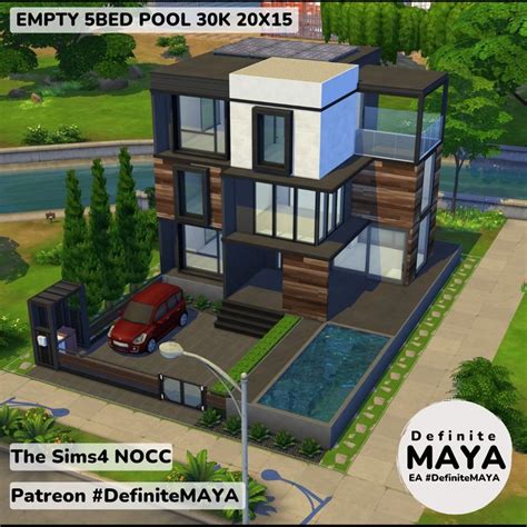 Empty Bed Pool K X Definitemaya In Sims House Sims