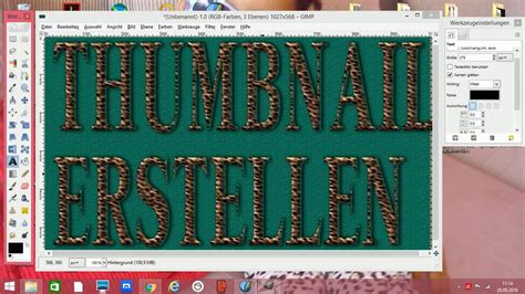 Gimp Tutorial Thumbnail Erstellen Und Exportieren Deutsch YouTube