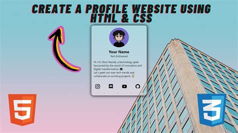 Create A Profile Card Using Html And Css Html Css Project For