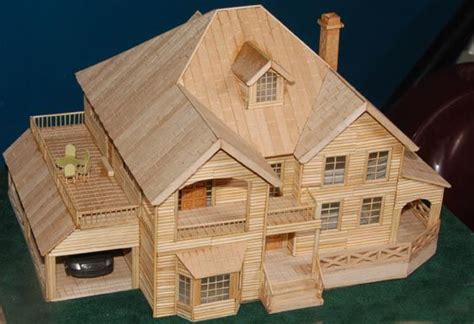 Handmade Wooden Model House With Led Lights