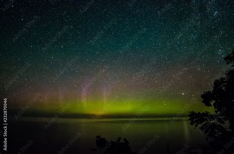 Northern Lights Over Lake Superior Stock Photo Adobe Stock