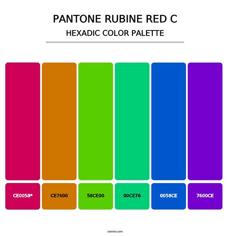 Pantone Rubine Red C Color Palettes Colorxs