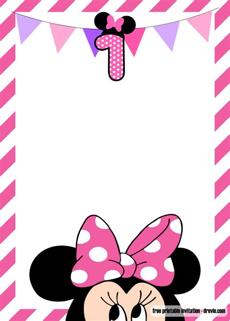 Minnie Mouse Invitation Template Free Templates Printable