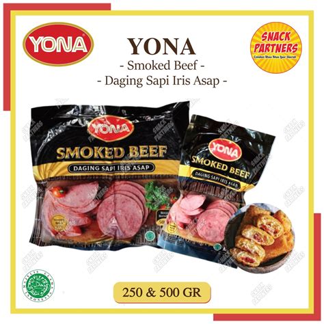 Jual YONA Smoked Beef 250 Gr 500 Gr Daging Sapi Iris Asap Premium