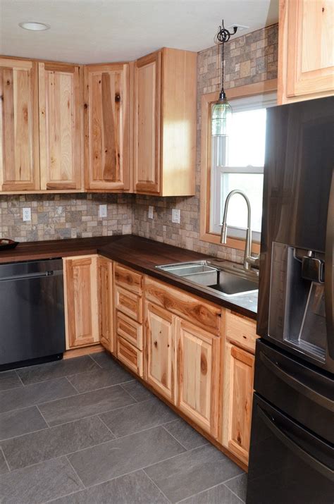 Rustic Natural Hickory Kitchen Cabinets The Best Kitchen Ideas