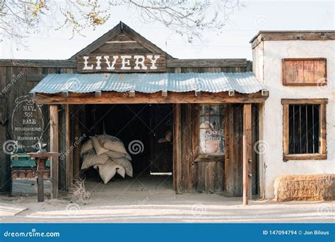 Old Western Livery Building In Pioneertown California Editorial Stock