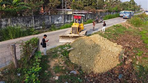 First Starting A New Project Filling Land With Expert Bulldozer