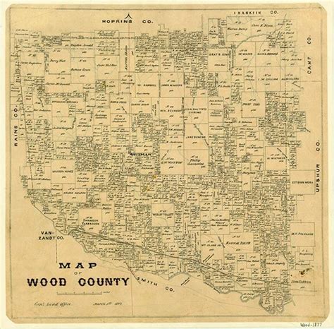 Map Of Wood County Legacy Of Texas