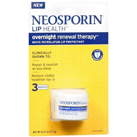 Neosporin Lip Health Overnight Renewal Therapy 027 Oz Pack Of 2