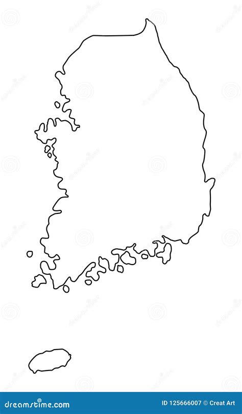 Korea Map Outline