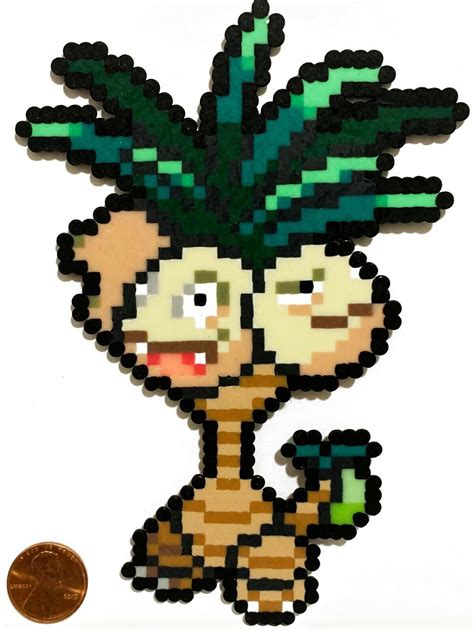 Alolan Exeggutor Pokemon Mini Bead Sprite Perler Artkal Pixel Art Retro