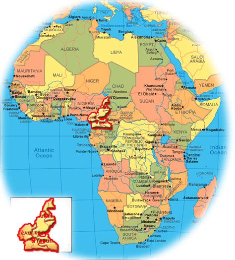 Cameroon On The Map Of Africa