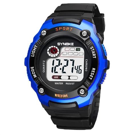 Montre Enfant Gar Ons Led Num Rique Mode Tanche Lumineux Bracelet En