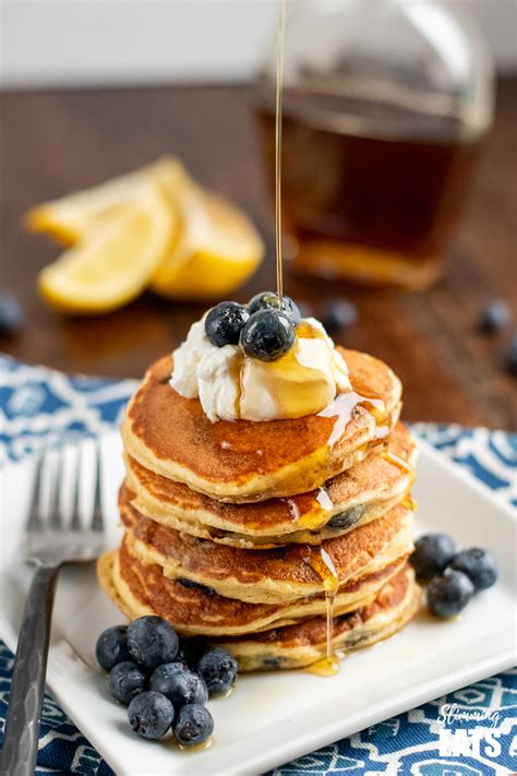 Low Syn Lemon Blueberry Oat Pancakes Slimming Eats