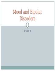 Mood And Bipolar Disorders Pptx Mood And Bipolar Disorders Week