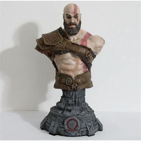 Busto Kratos God Of War Ghost Of Sparta Ragnarok Em Resina Escorrega