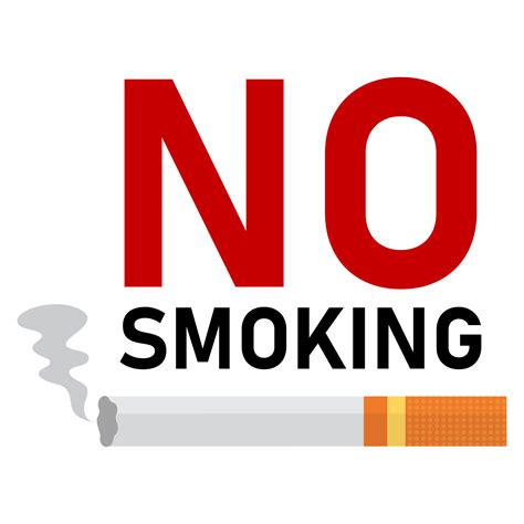 No Smoking Vector Template Design With Black And Red Text Effect And