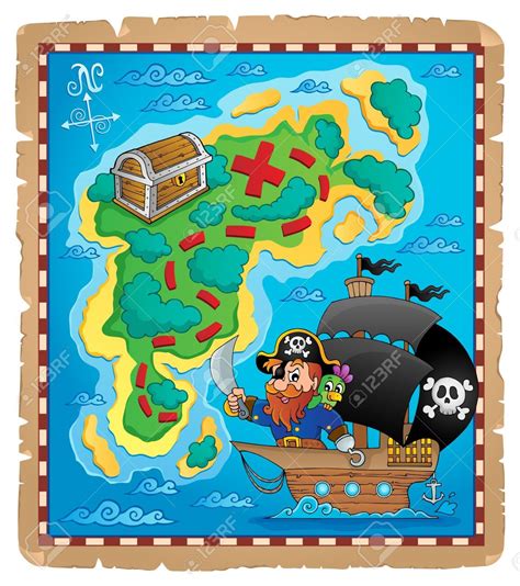 Mapa De Pirata Imagen Tema Ilustraci N Vectorial Eps Mapas De