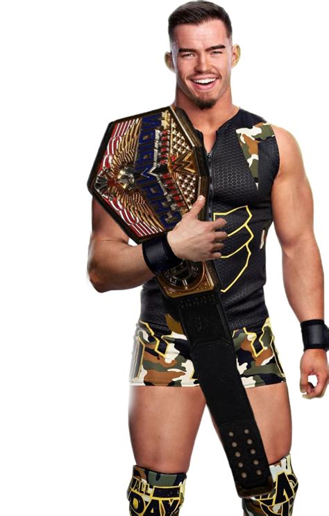 Austin Theory United States Champion 2022 Png By Wwecustomgraphics On