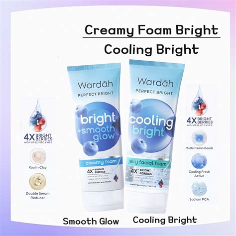 Jual Wardah Perfect Bright Creamy Foam Bright Smooth Glow Cooling