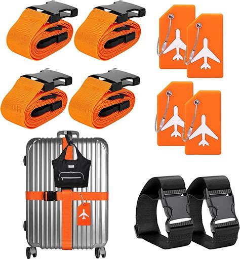 Luggage Straps For Suitcases Tsa Approved Luggage Tag Set Adjustable