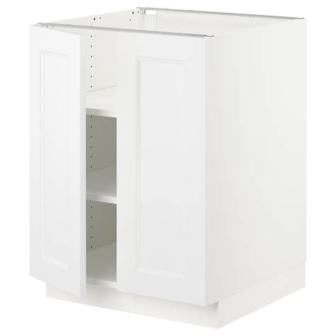 Sektion Base Cabinet With Shelves2 Doors Whiteaxstad Matt White 24x24x30 Ikea