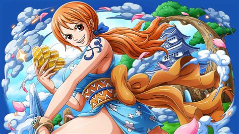 One Piece Nami Cosplay In Kimono From Erin Is Ready To Fight Pledge