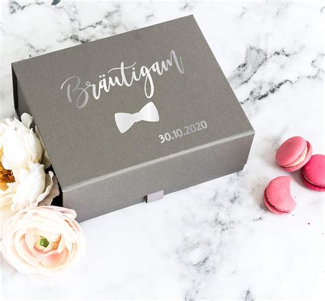 Personalisiertes Br Utigam Geschenkbox Mit Hochzeitsdatum Luxuri Se