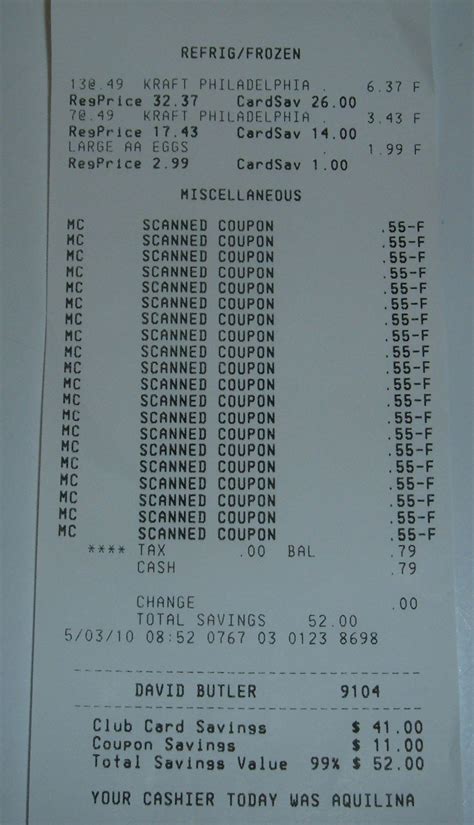 Egg Receipt Grocery Coupon Guide