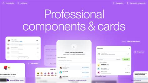 Professional Components Cards Free Resource Figma Community