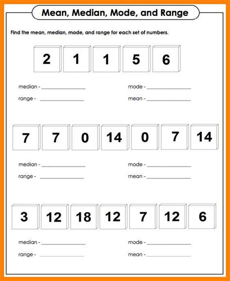 Mean Median Mode Worksheets Pdf