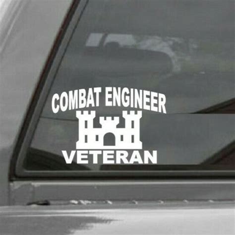 Combat Engineer Veteran Vinyl Window Decal Sticker Ebay