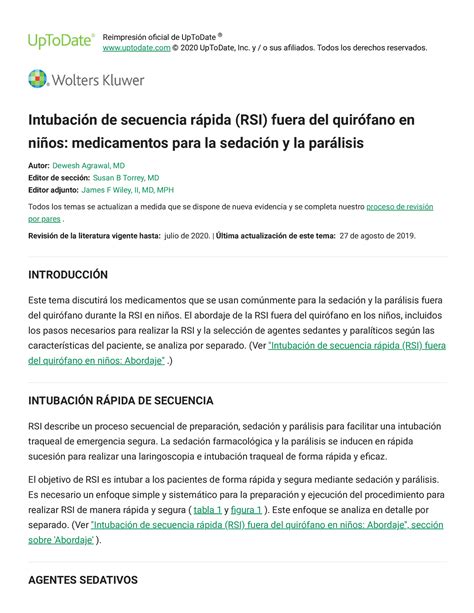 Rapid Sequence Intubation Rsi Outside Of The Operating Room In