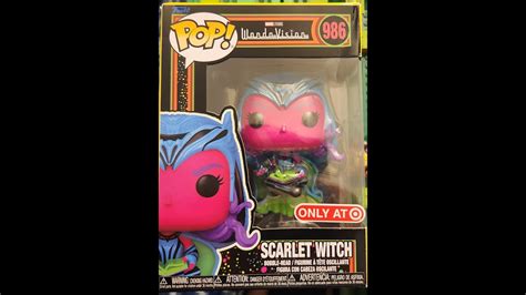 Wandavision Scarlet Witch Black Light Funko Pop Target Exclusive