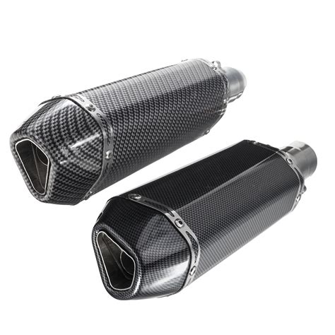 Mm Universal Stainless Steel Motorcycle Carbon Fiber Exhaust